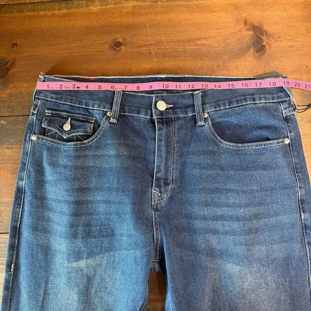 True Religion Ricky SN Flap Straight Relaxed Jean Dark Woodland Wash Men's 36x35